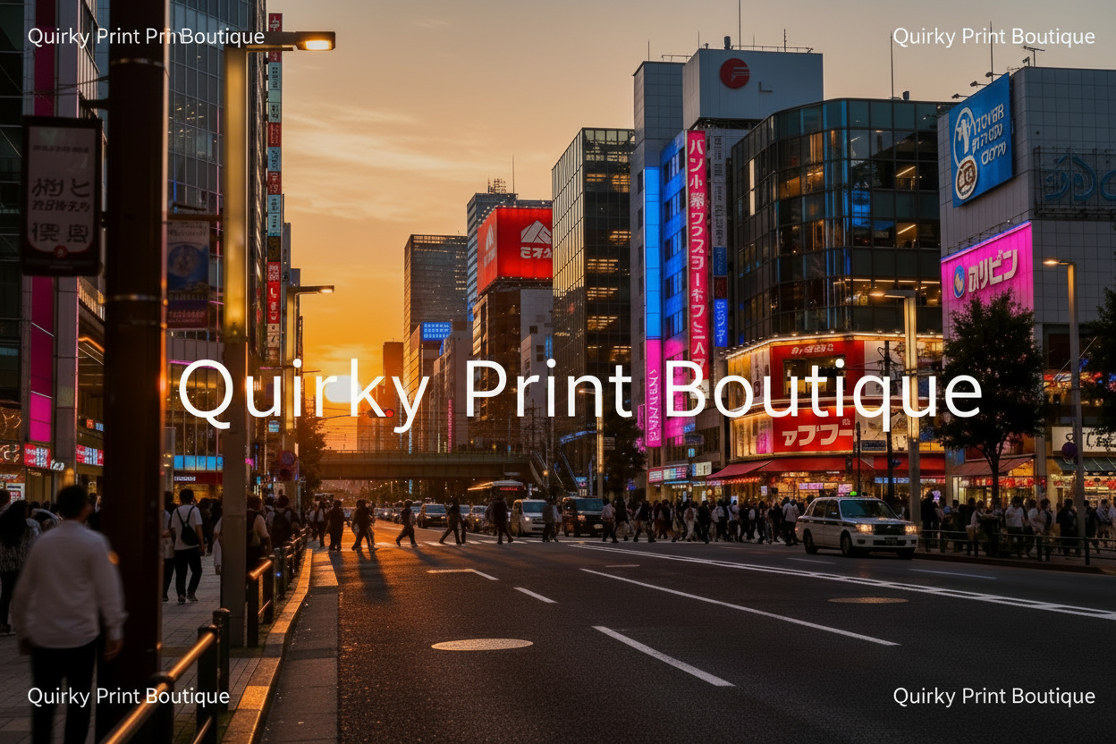 Asian city sunset downtown ( Frankie- Mae collections 26 )