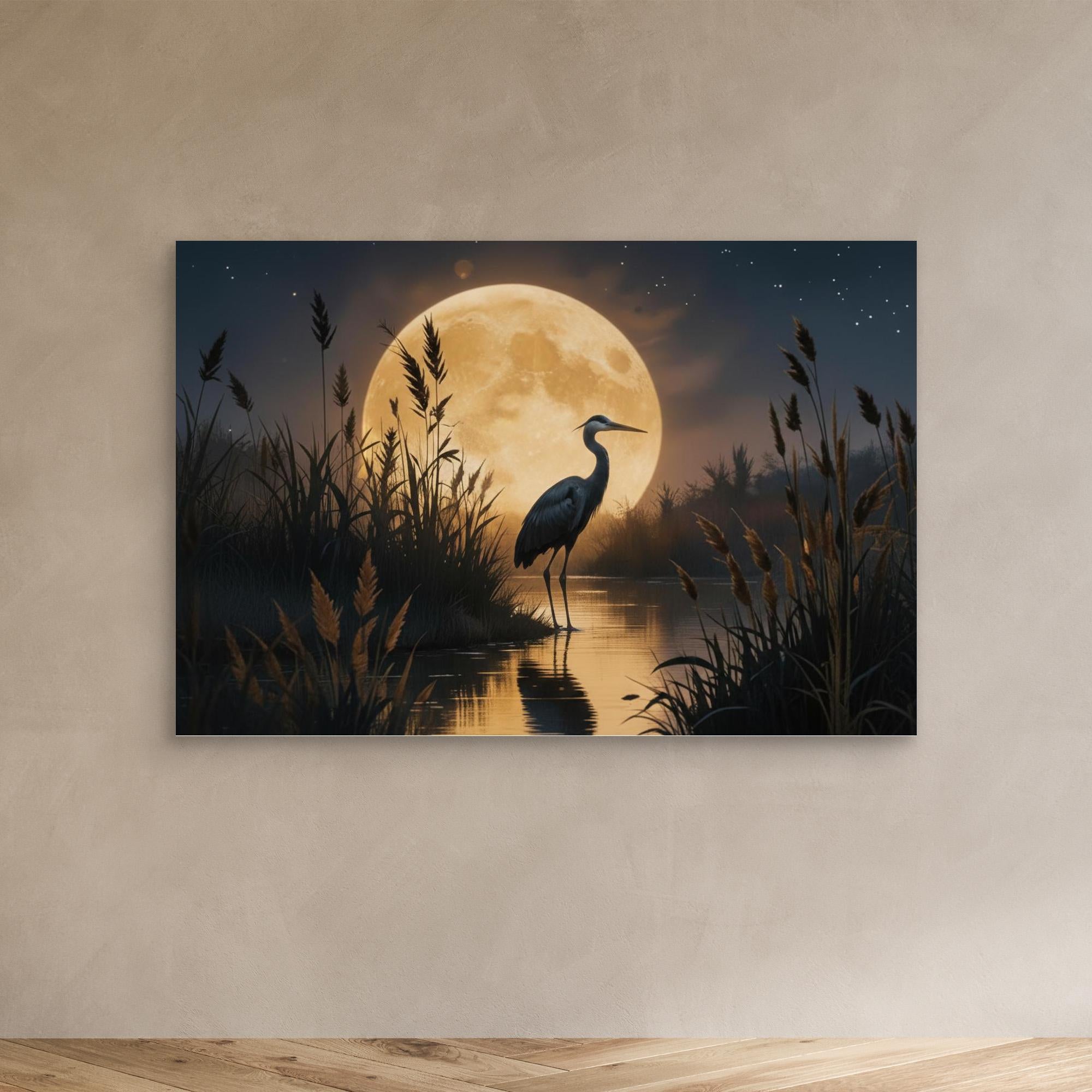Heron In Wetlands