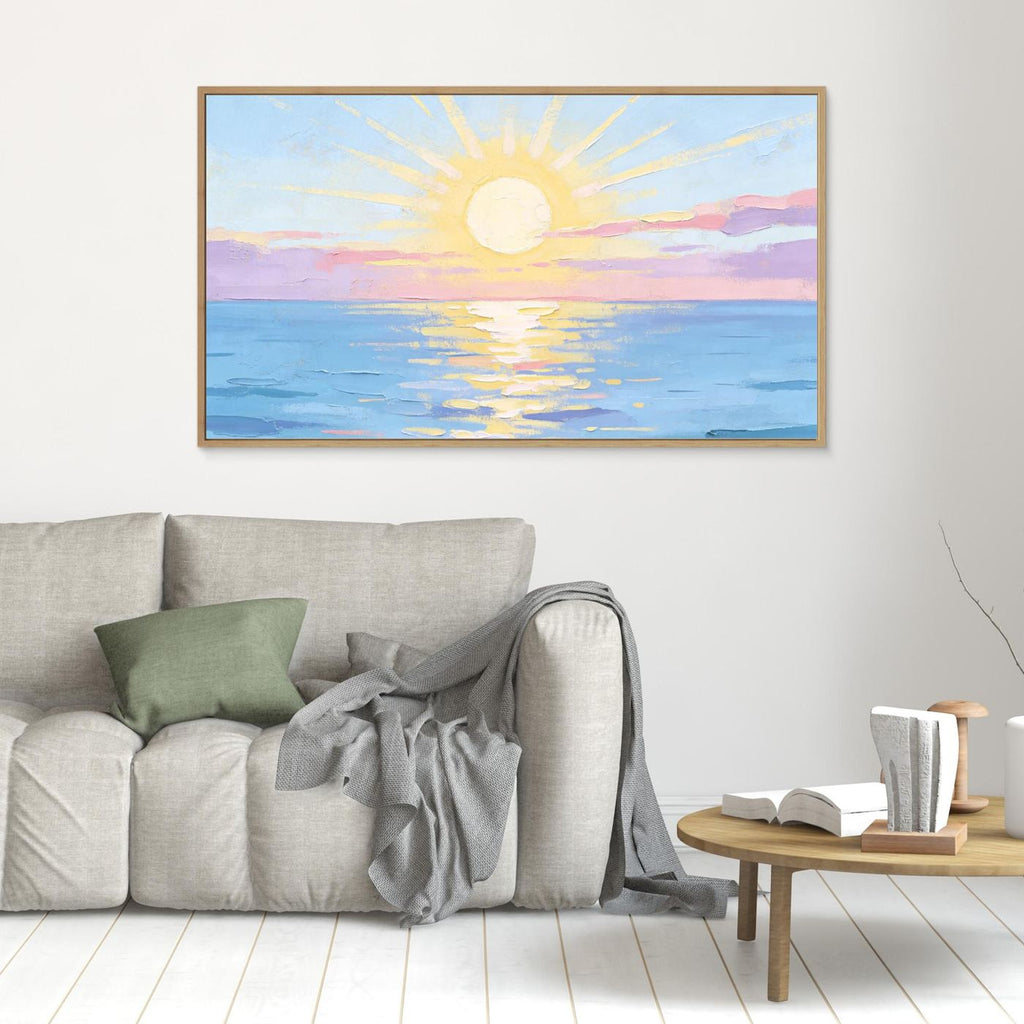 Morning Pastel Ocean Sunrise Canvas