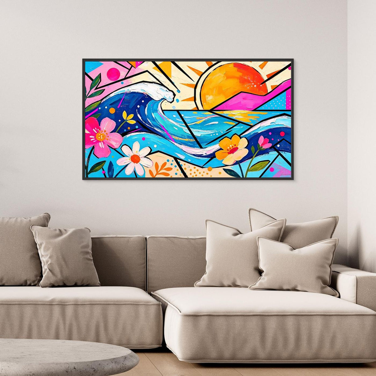 Pastel Pacific Beach Canvas Wall Art