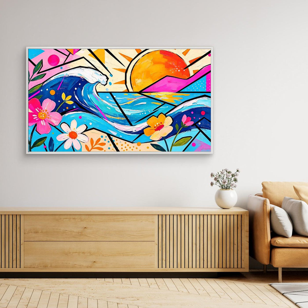 Pastel Pacific Beach Canvas Wall Art