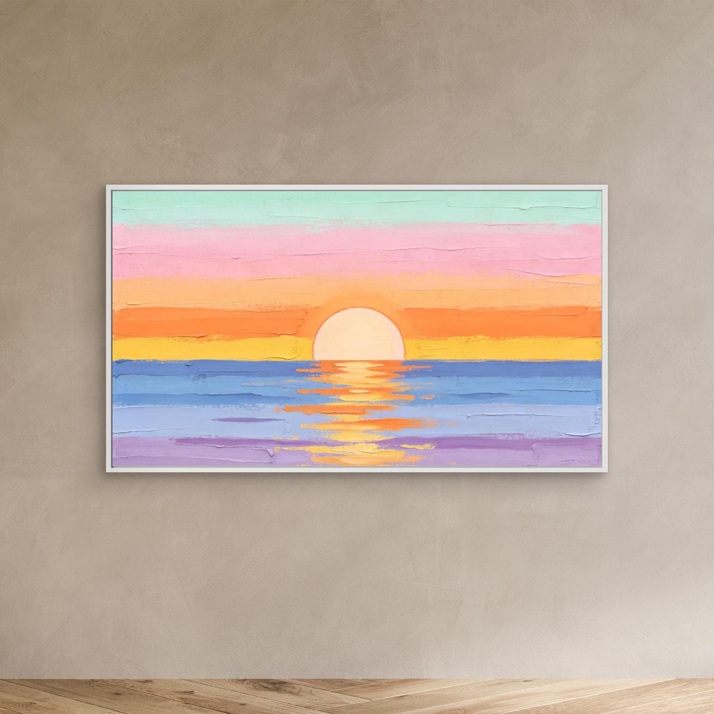 Pastel sea At Sunset Canvas