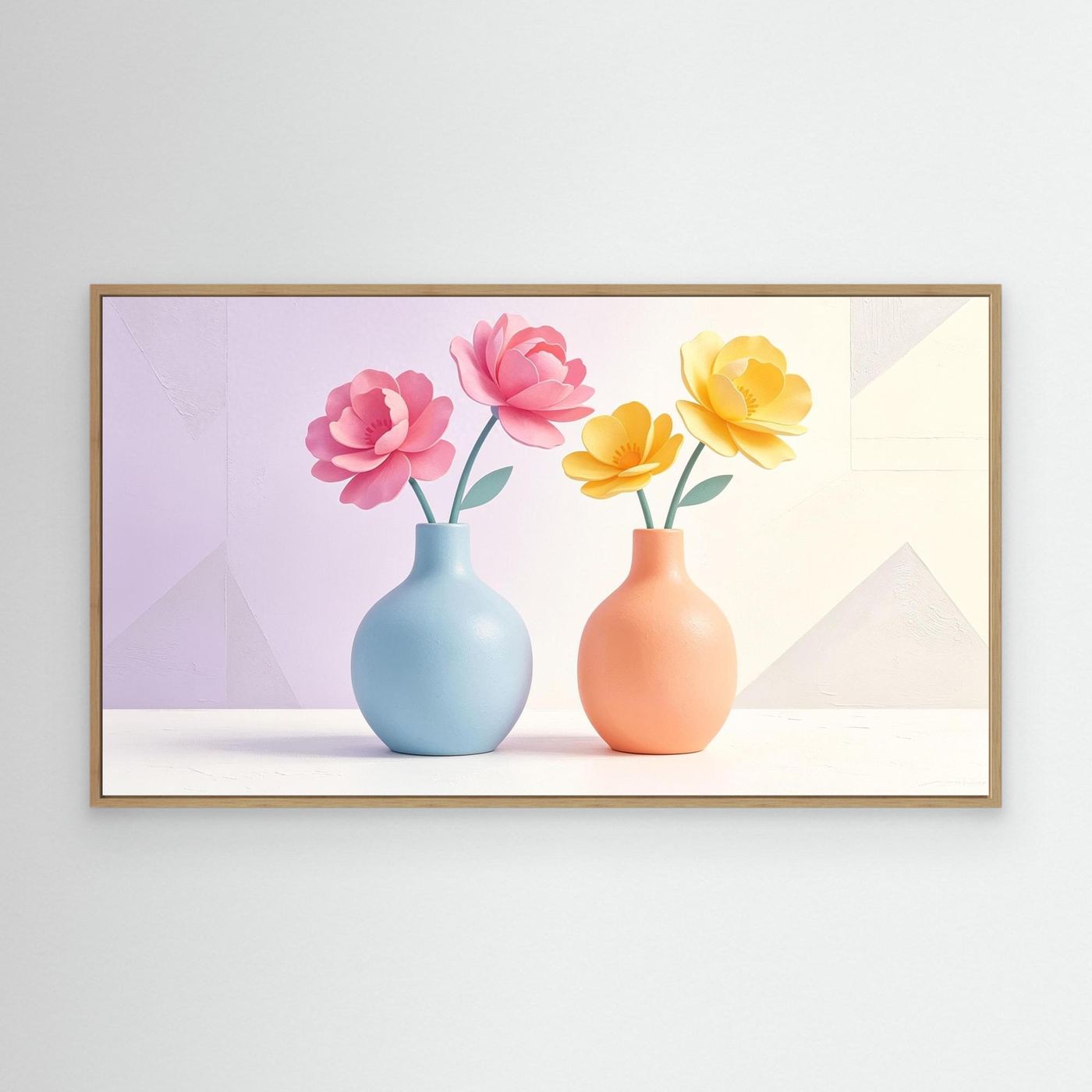 "Petals % Pottery" Canvas Wall Art