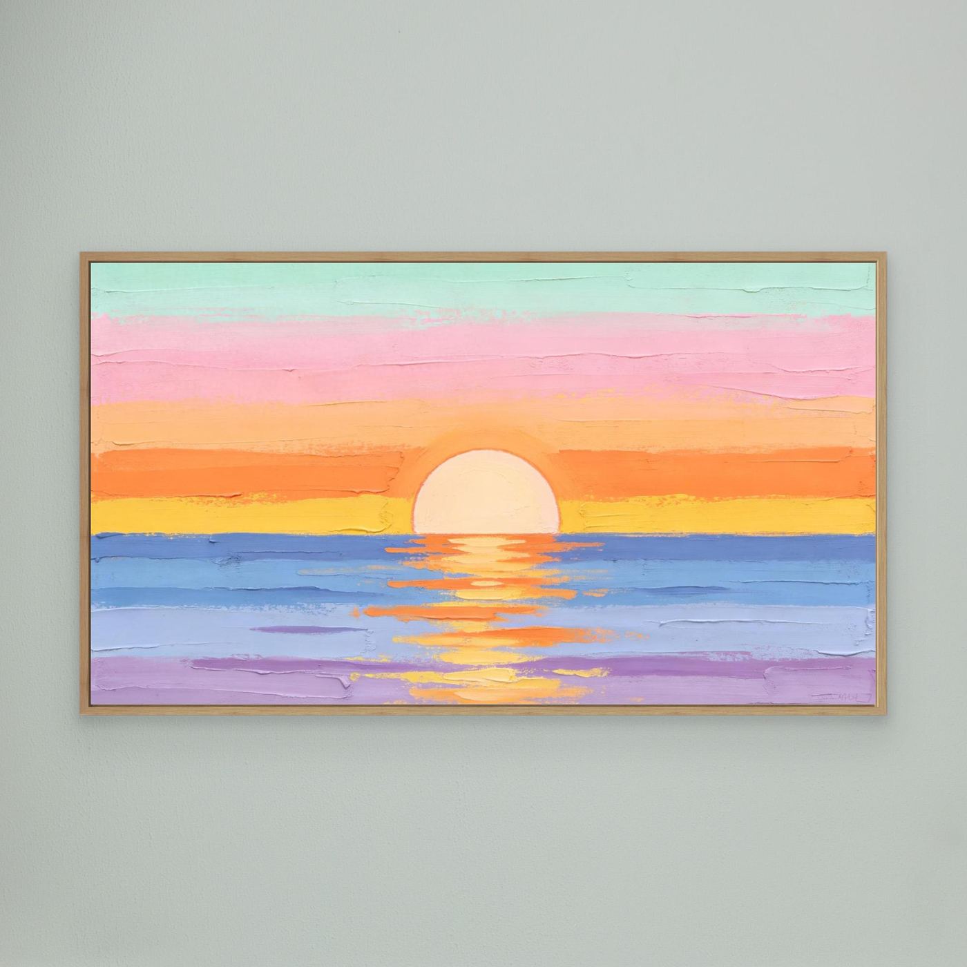 Pastel sea At Sunset Canvas