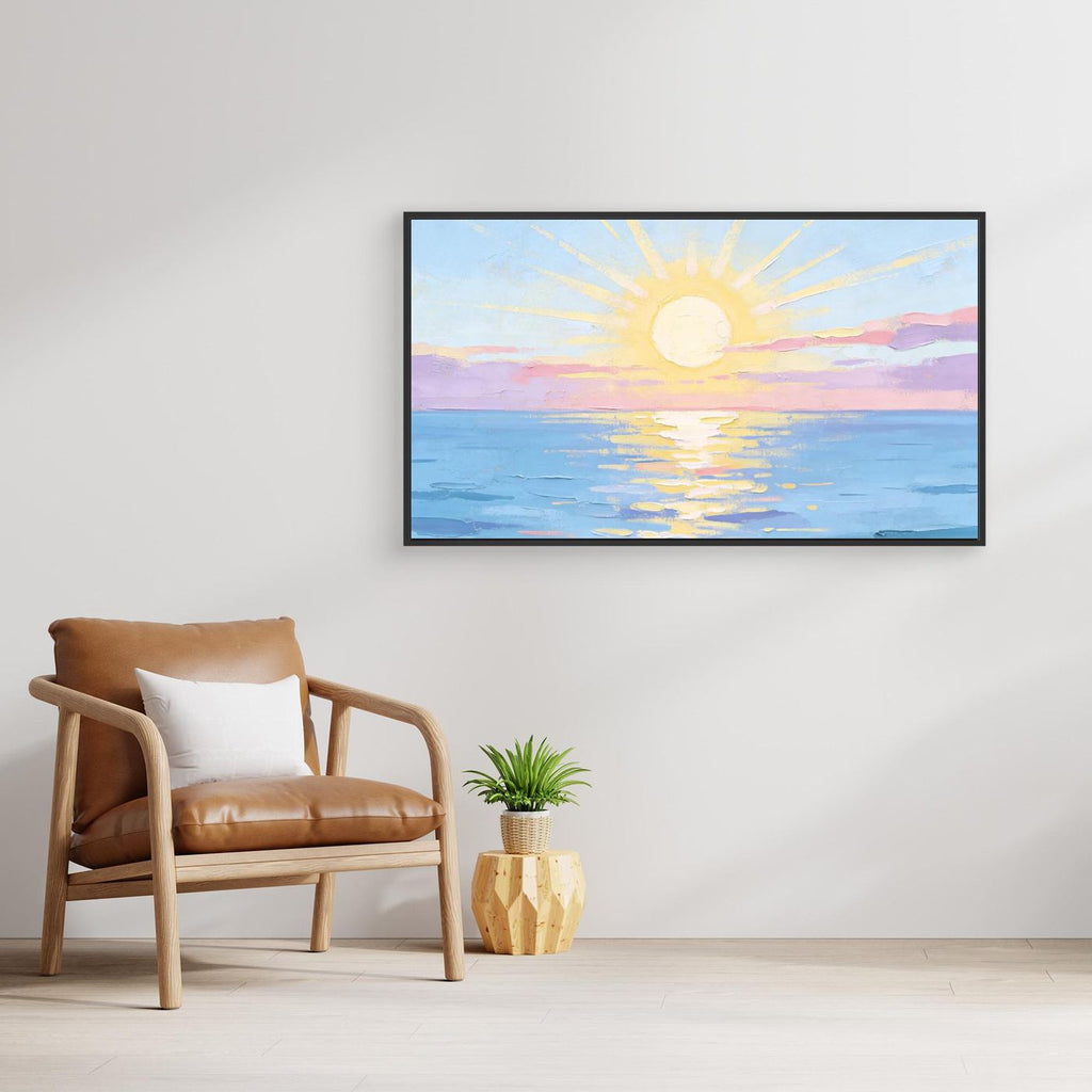 Morning Pastel Ocean Sunrise Canvas