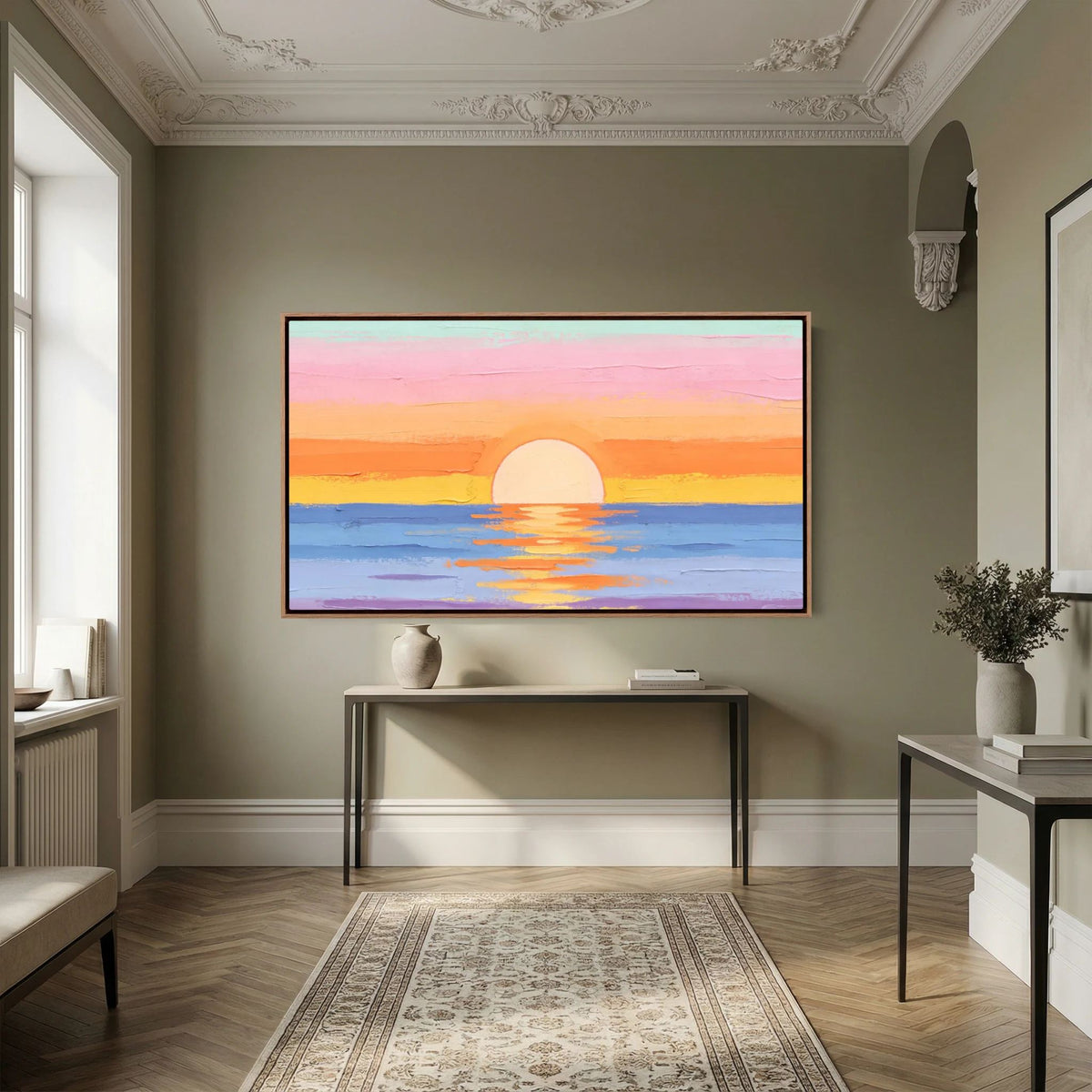 Pastel sea Sunset Canvas Art