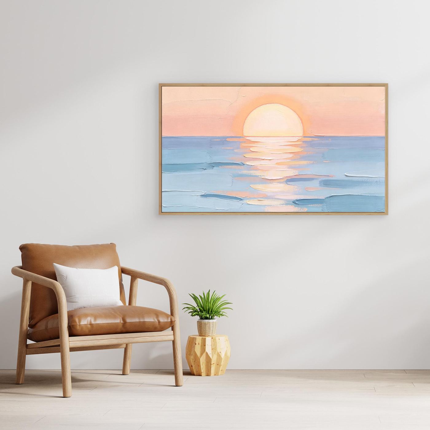 Pastel Sun Dip Wall Canvas
