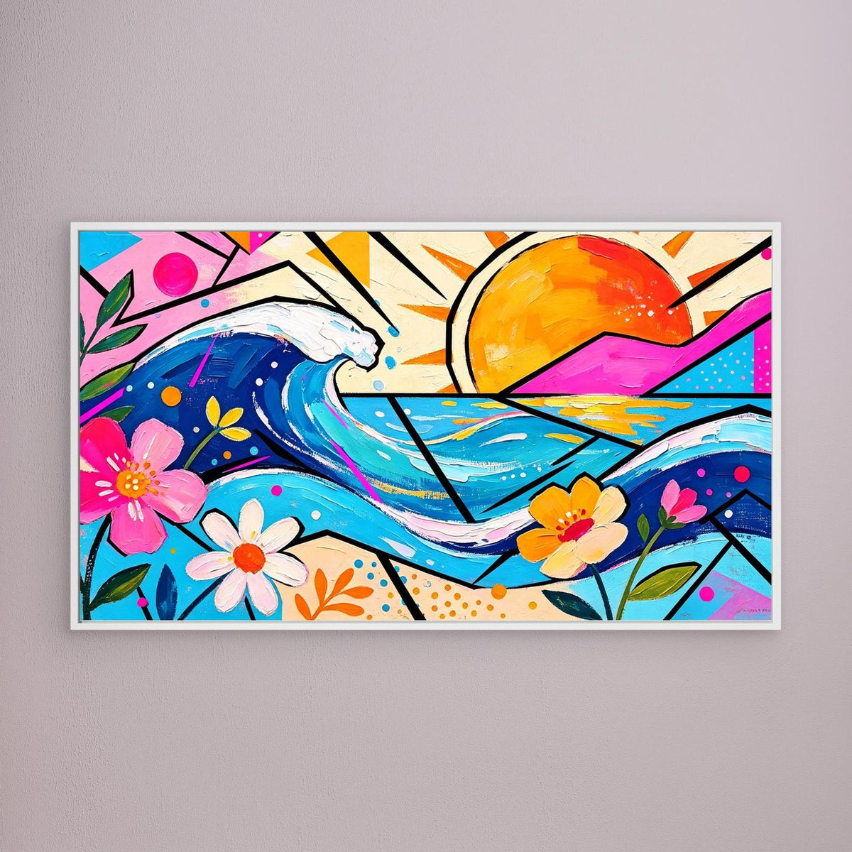 Pastel Pacific Beach Canvas Wall Art
