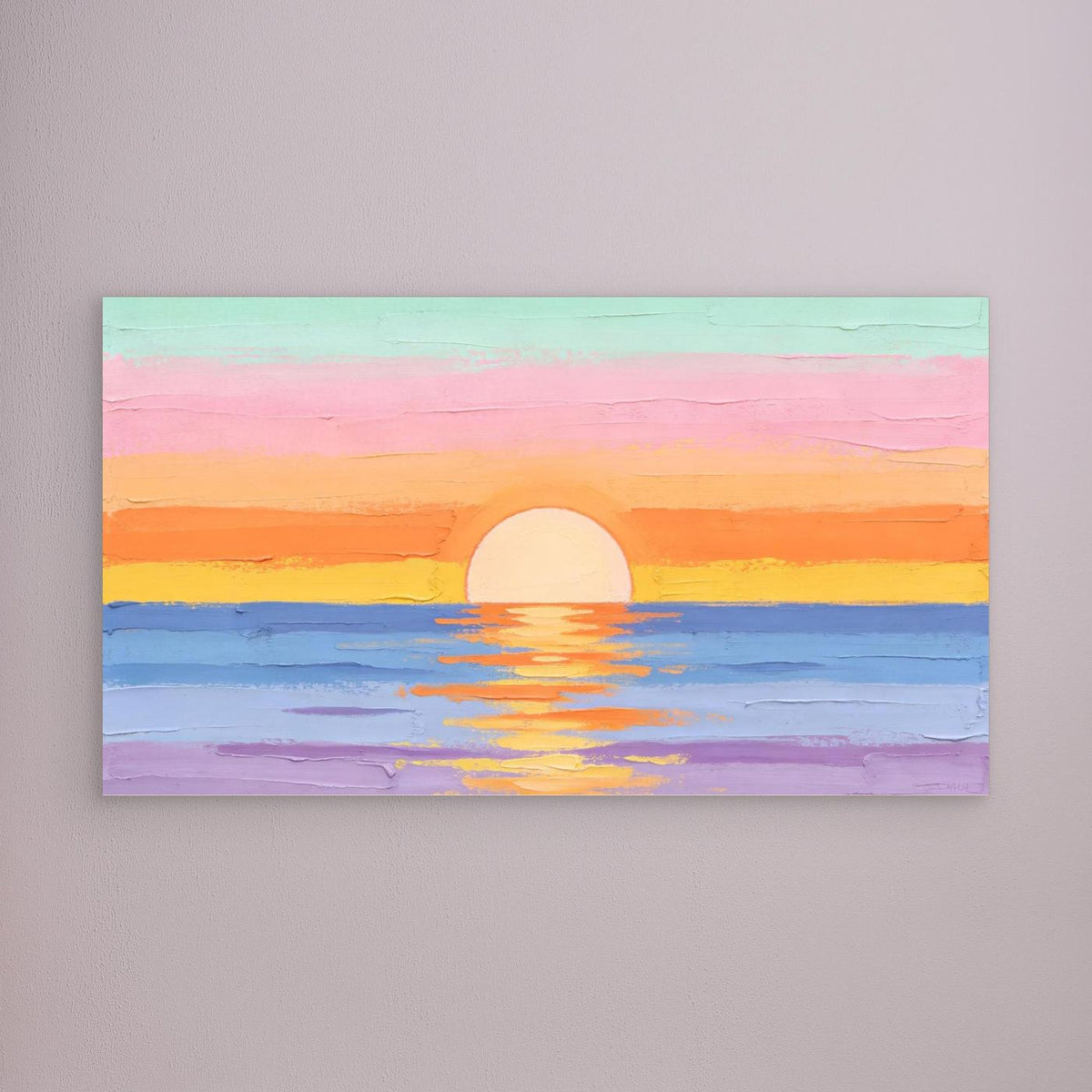 Pastel sea Sunset Canvas Art