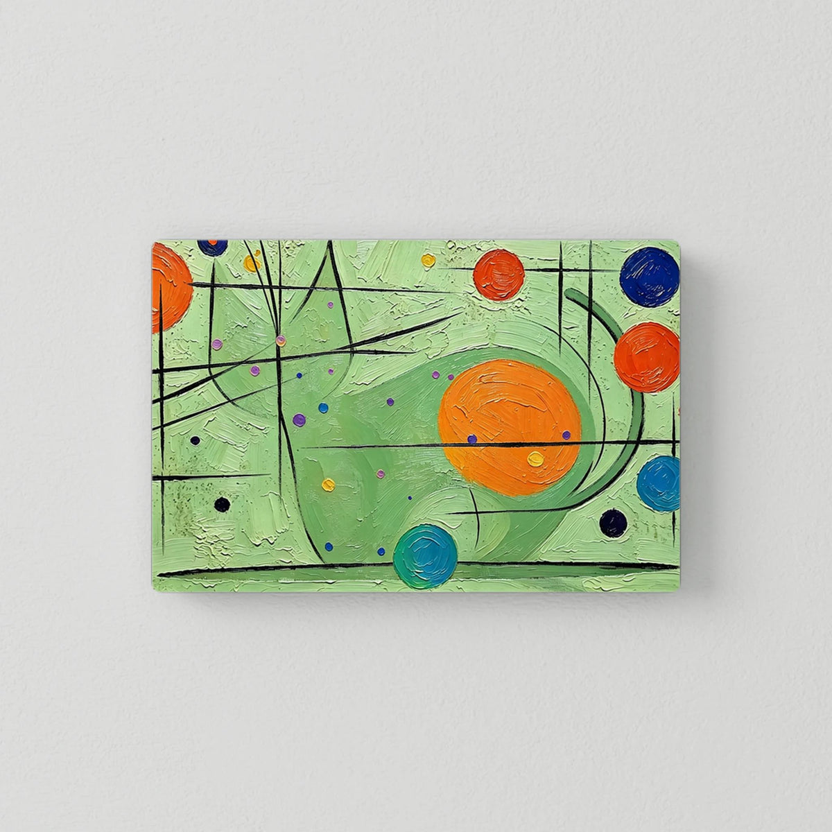 Green Cat Canvas Art