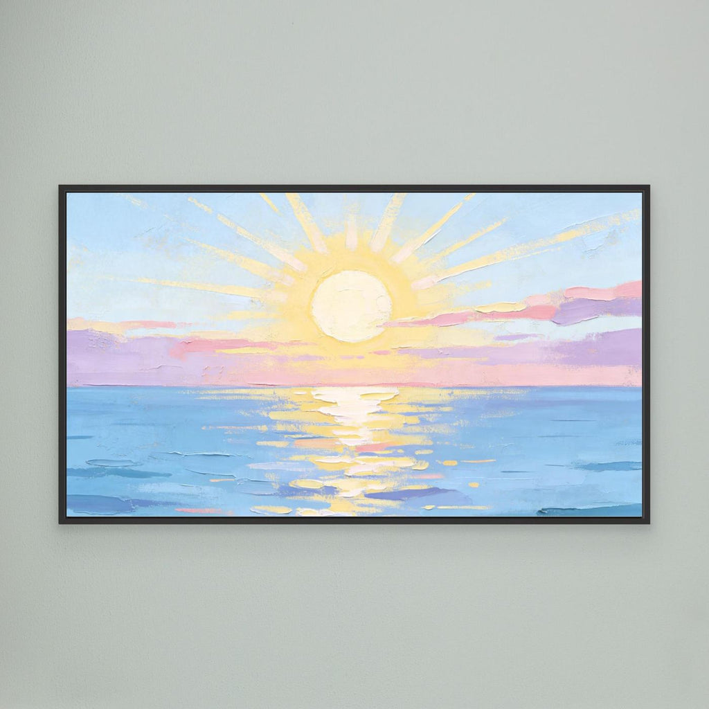 Morning Pastel Ocean Sunrise Canvas