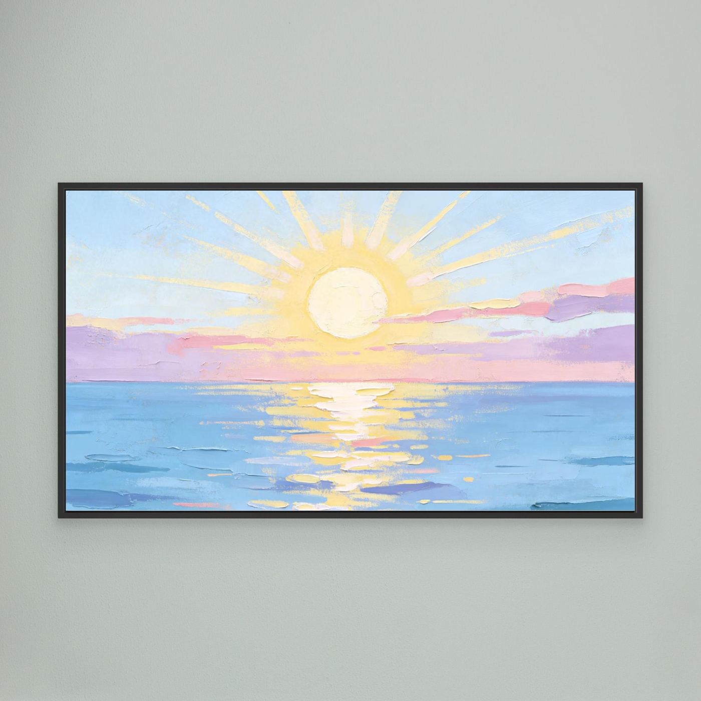 Morning Pastel Ocean Sunrise Canvas
