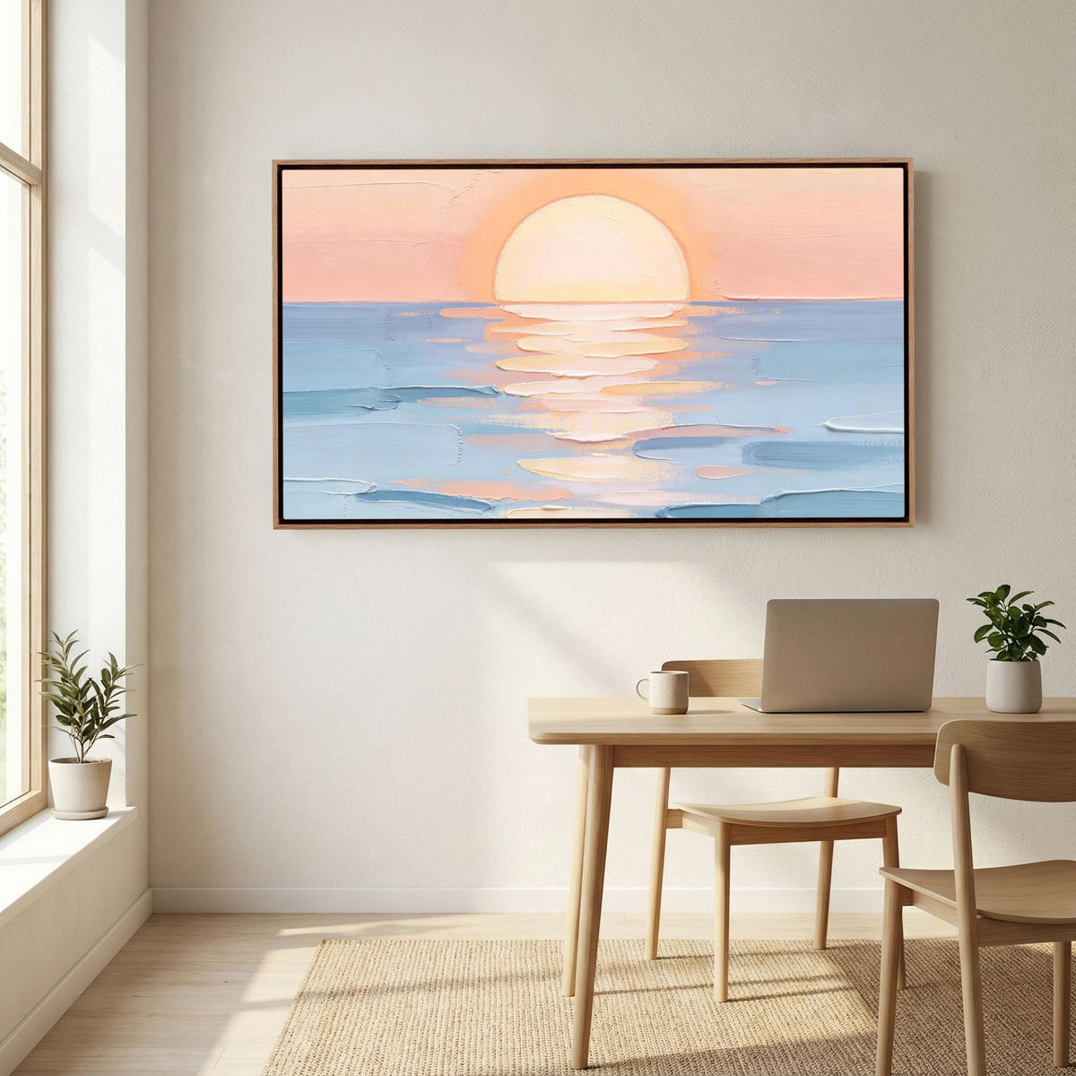 Pastel Sun Dip Wall Canvas