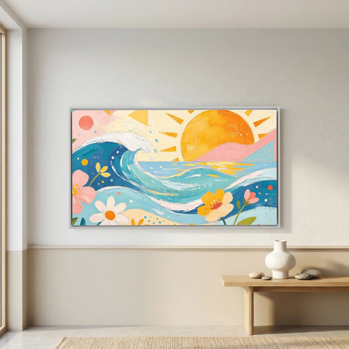 Pastel Pacific Bliss Canvas Wall Art