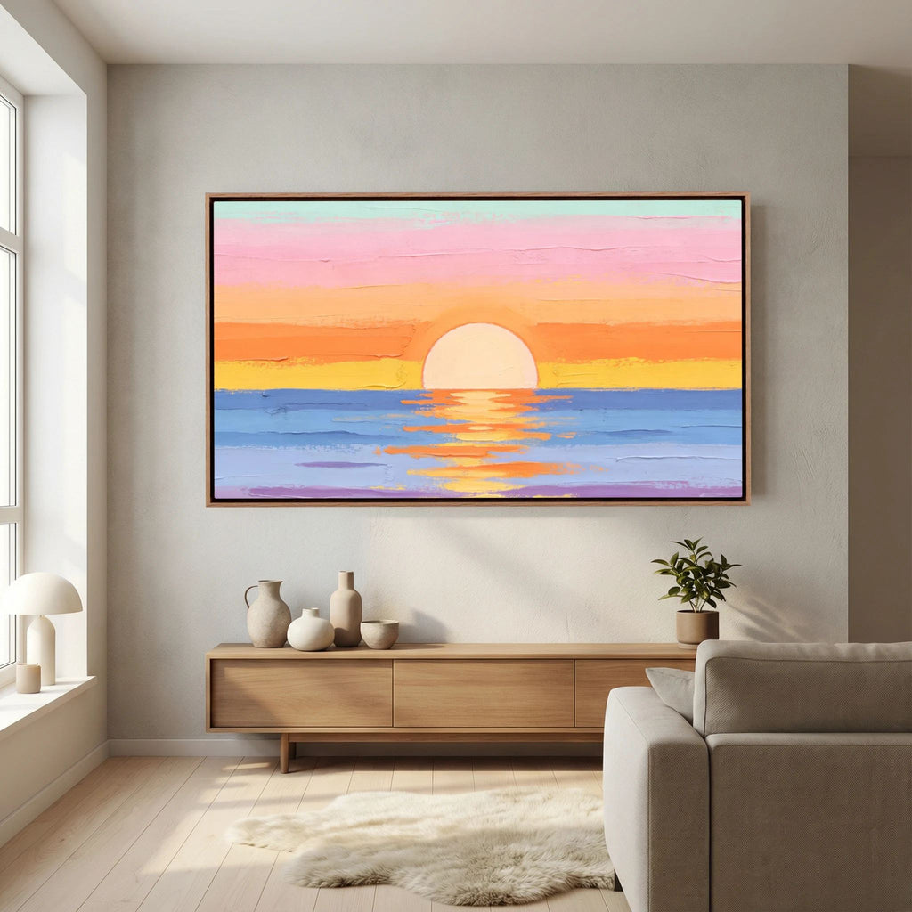 Pastel sea Sunset Canvas Art