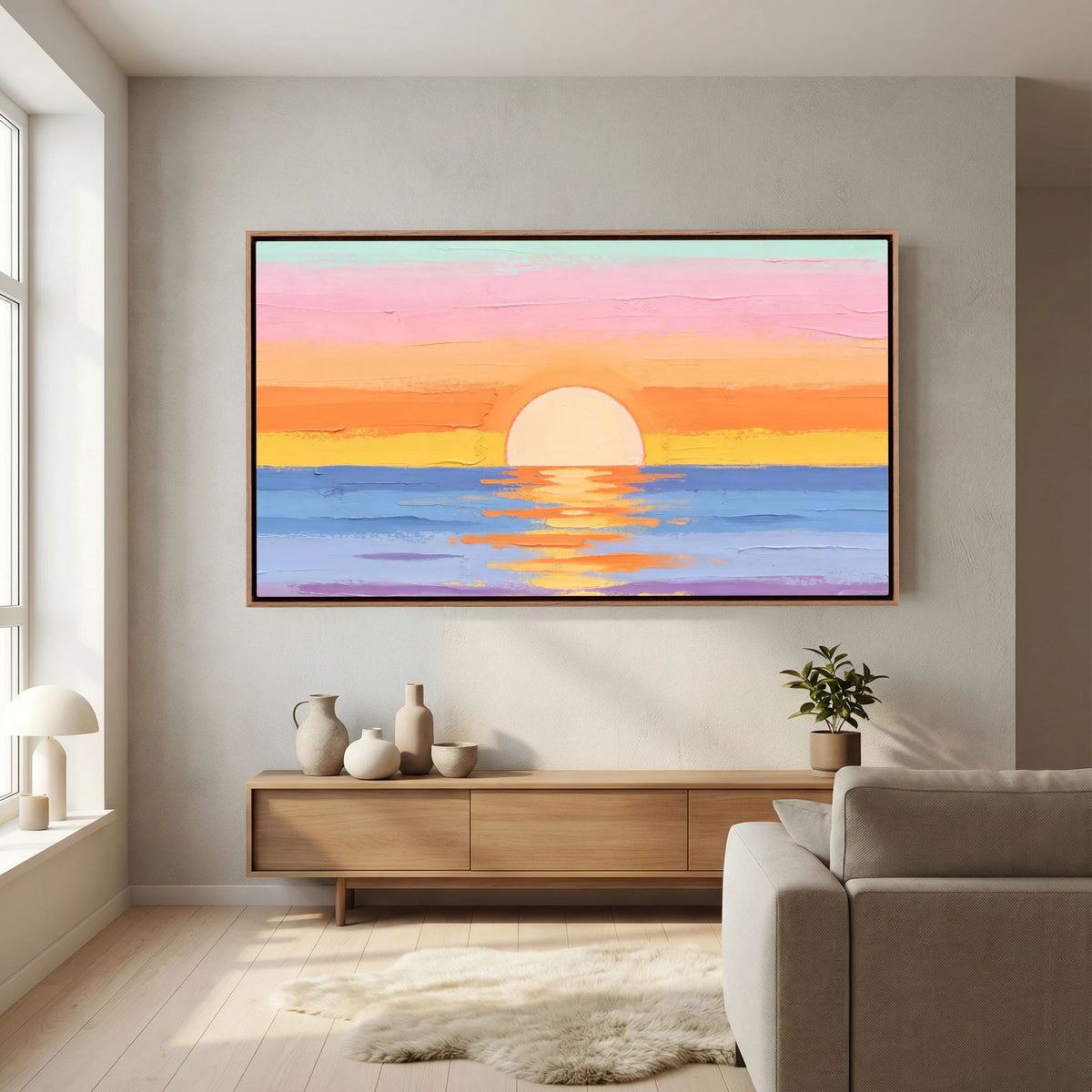 Pastel sea Sunset Canvas Art