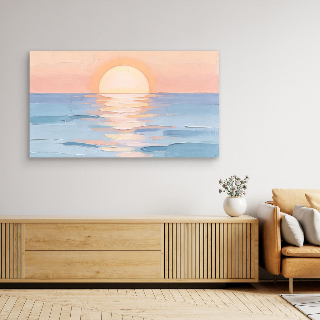 Pastel Sun Dip Wall Canvas