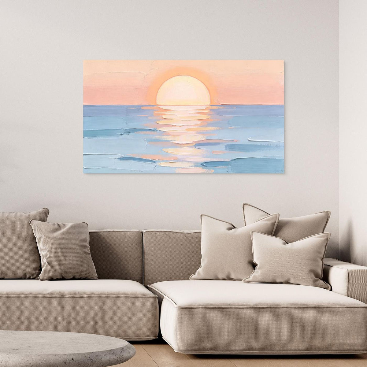 Pastel Sun Dip Wall Canvas