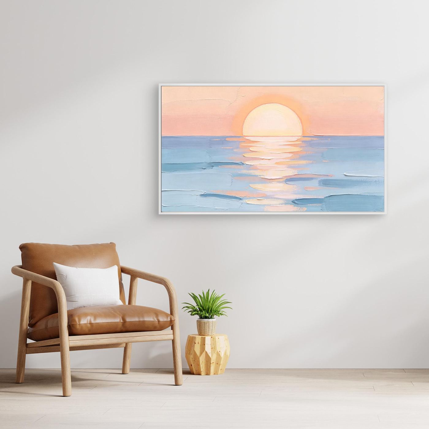 Pastel Sun Dip Wall Canvas
