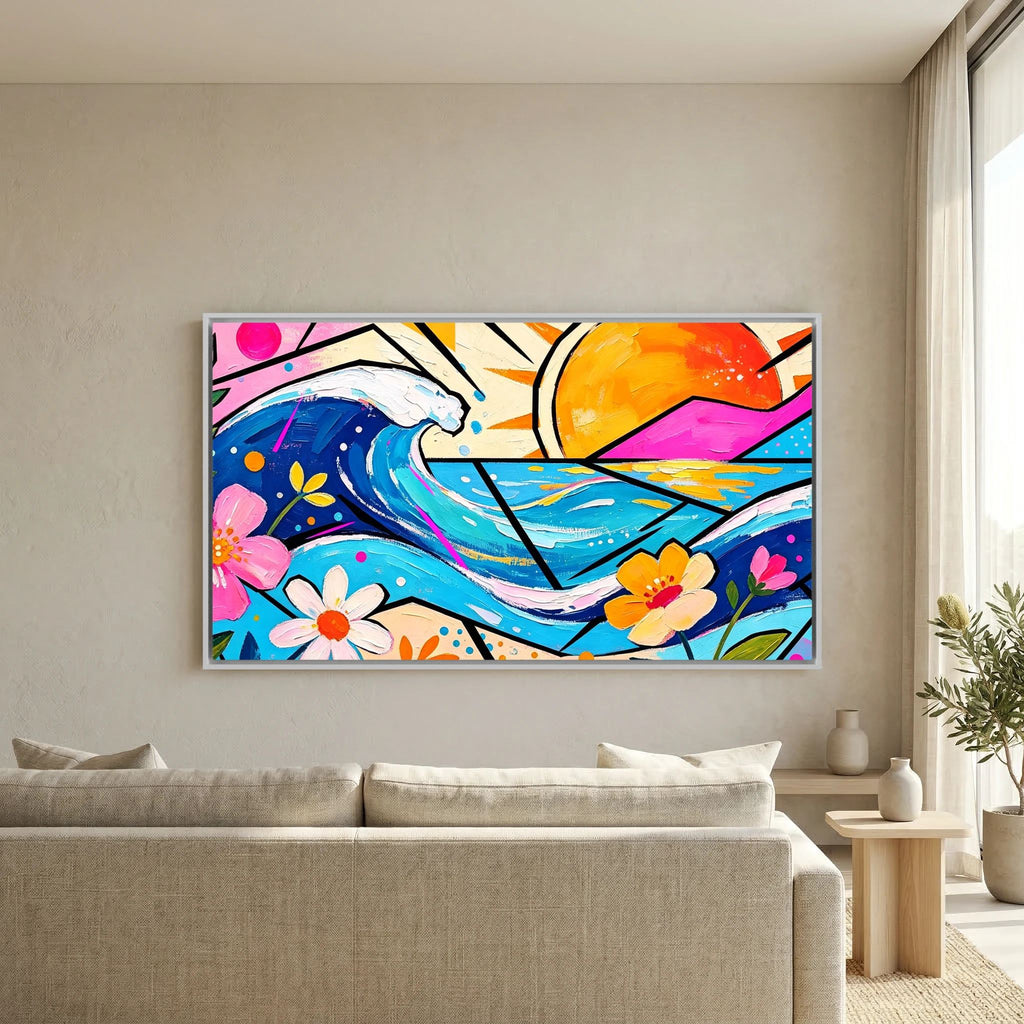 Pastel Pacific Beach Canvas Wall Art