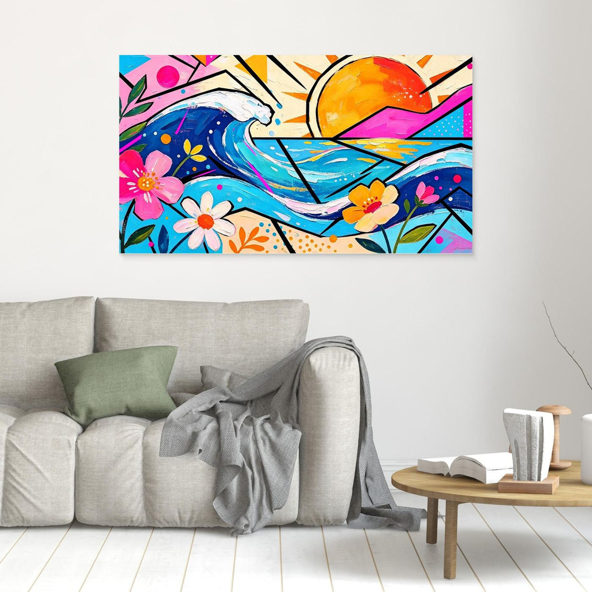 Pastel Pacific Beach Canvas Wall Art