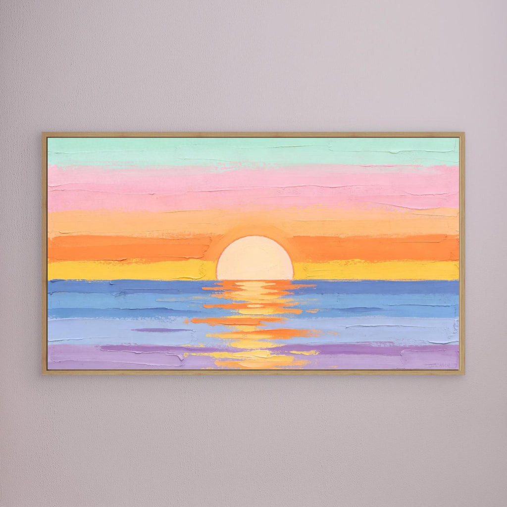 Pastel sea At Sunset Canvas