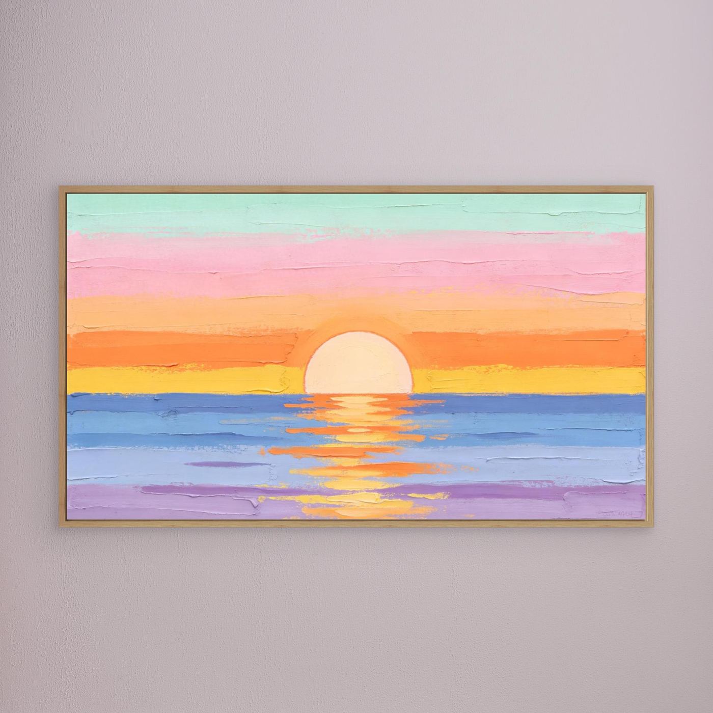 Pastel sea At Sunset Canvas
