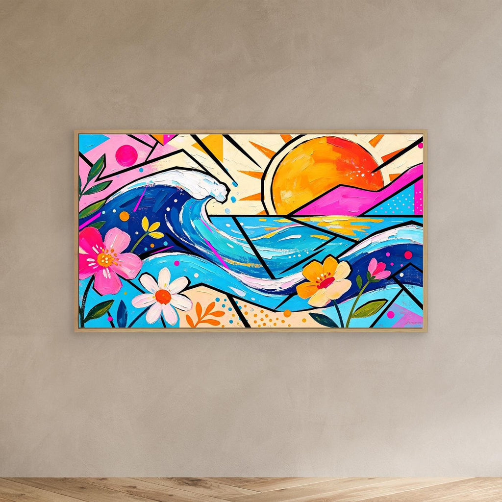 Pastel Pacific Beach Canvas Wall Art