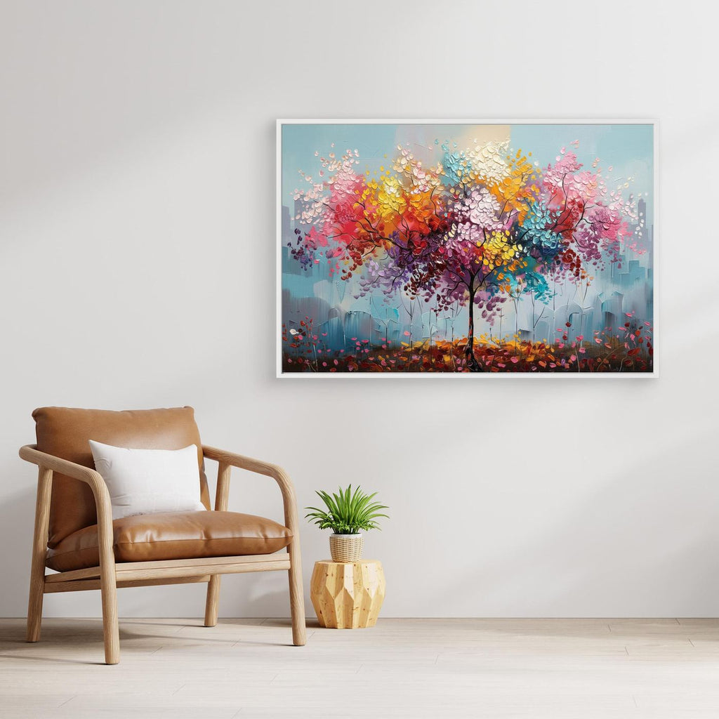 Blossom Tree Splash Canvas Wall Art - quirkyprintboutique.com