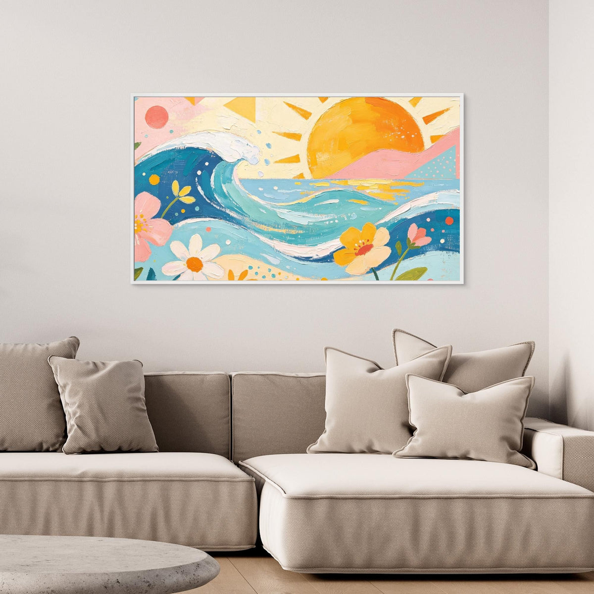 Pastel Pacific Bliss Canvas Wall Art
