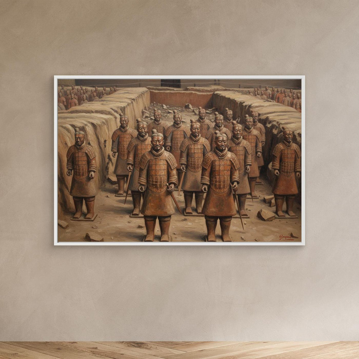Terracotta Army Wall Canvas art - quirkyprintboutique.com