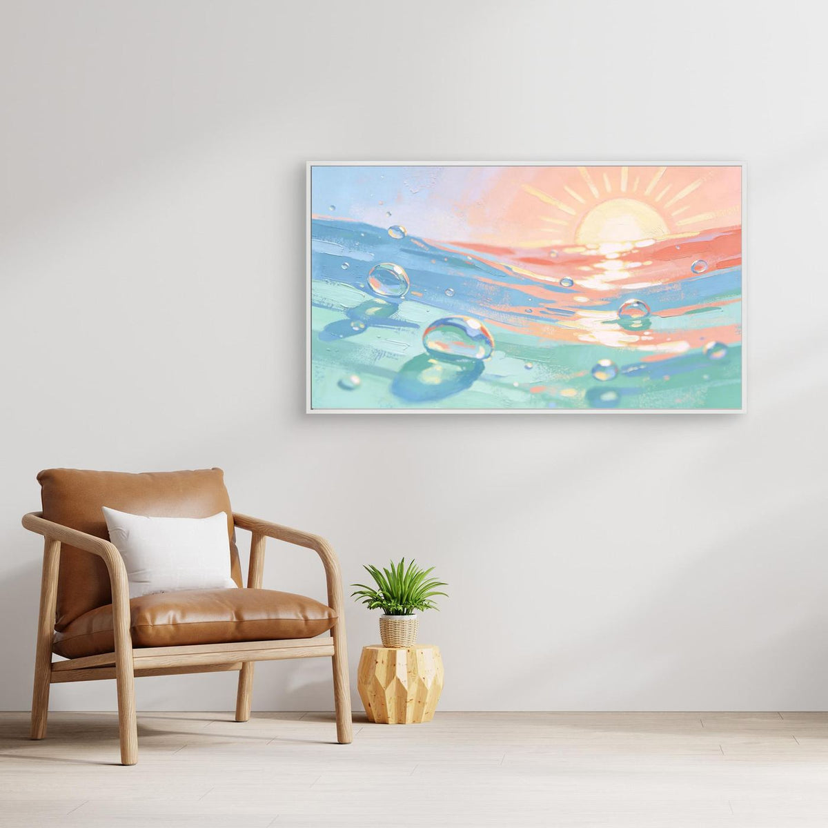 Sun And Sea Bubbles Canvas 