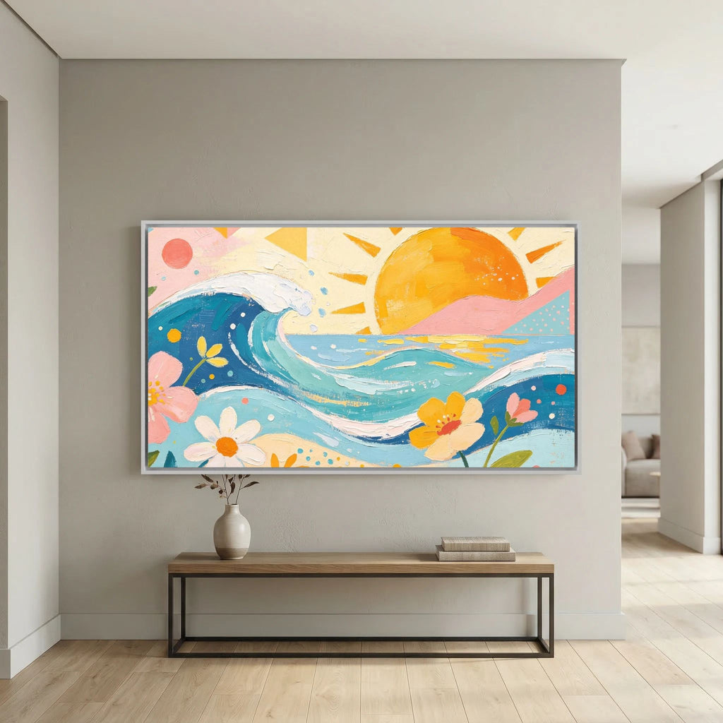 Pastel Pacific Bliss Canvas Wall Art