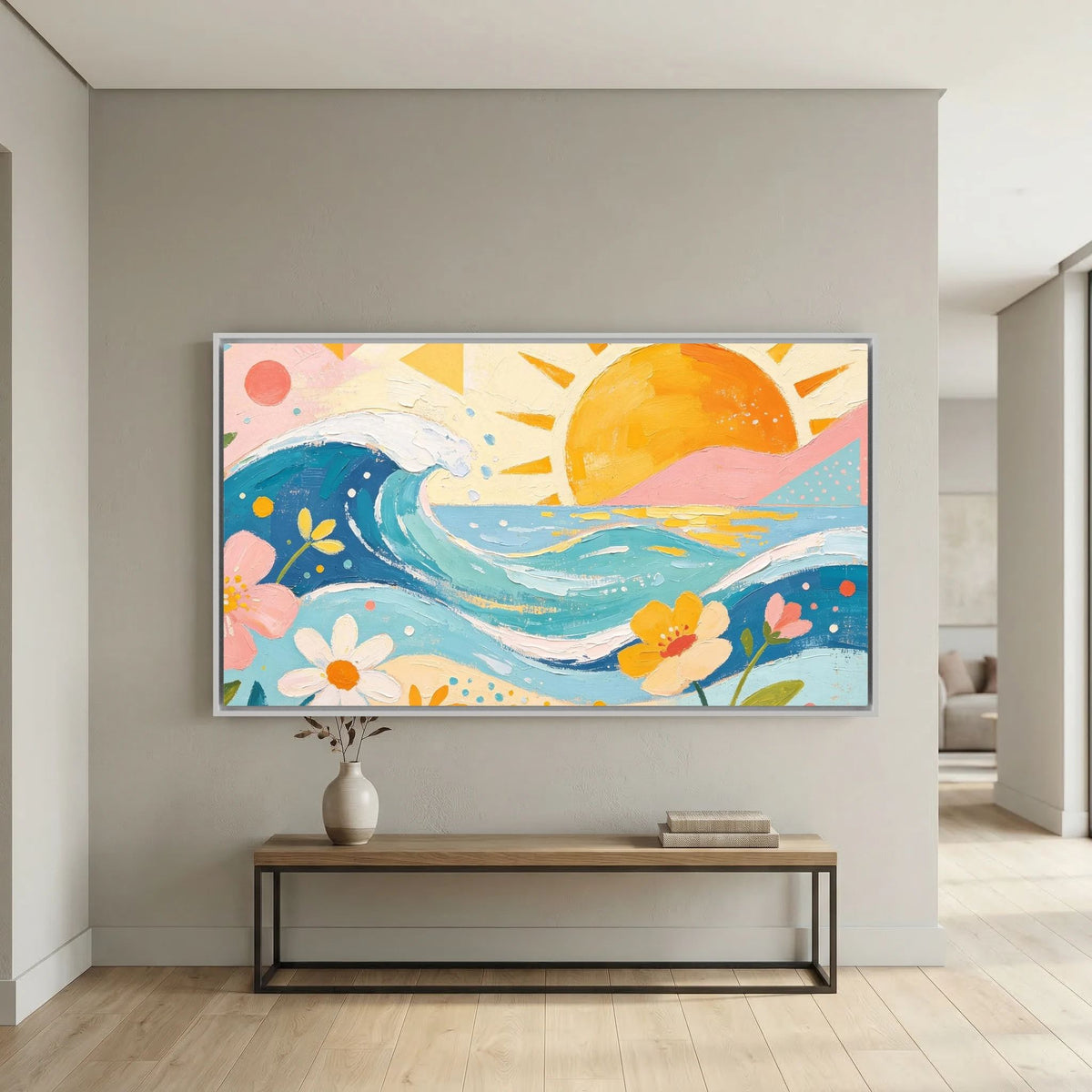 Pastel Pacific Bliss Canvas Wall Art