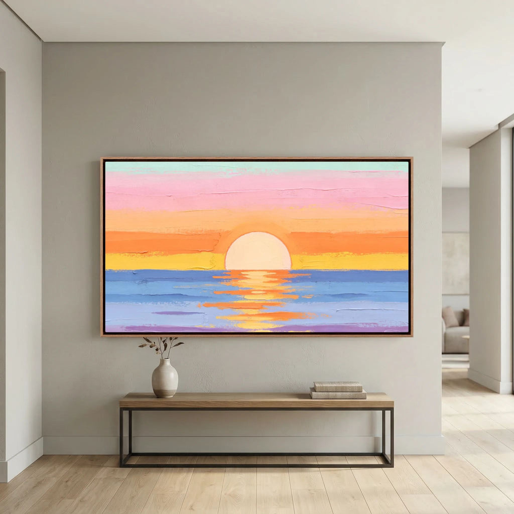 Pastel sea Sunset Canvas Art