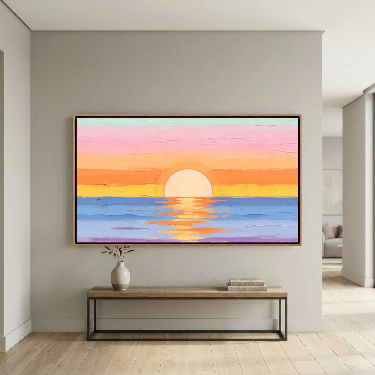 Pastel sea Sunset Canvas Art