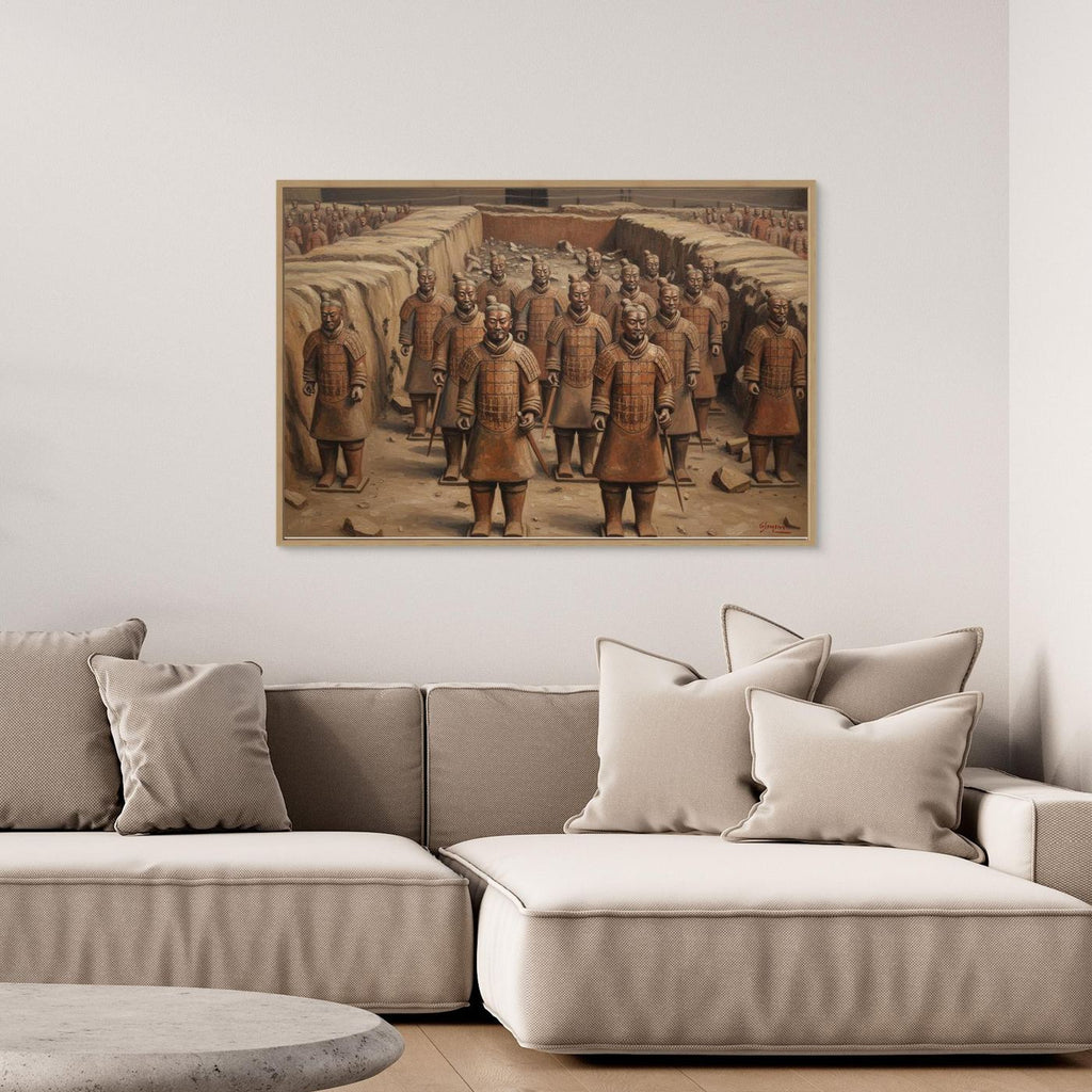 Terracotta Army Wall Canvas art - quirkyprintboutique.com