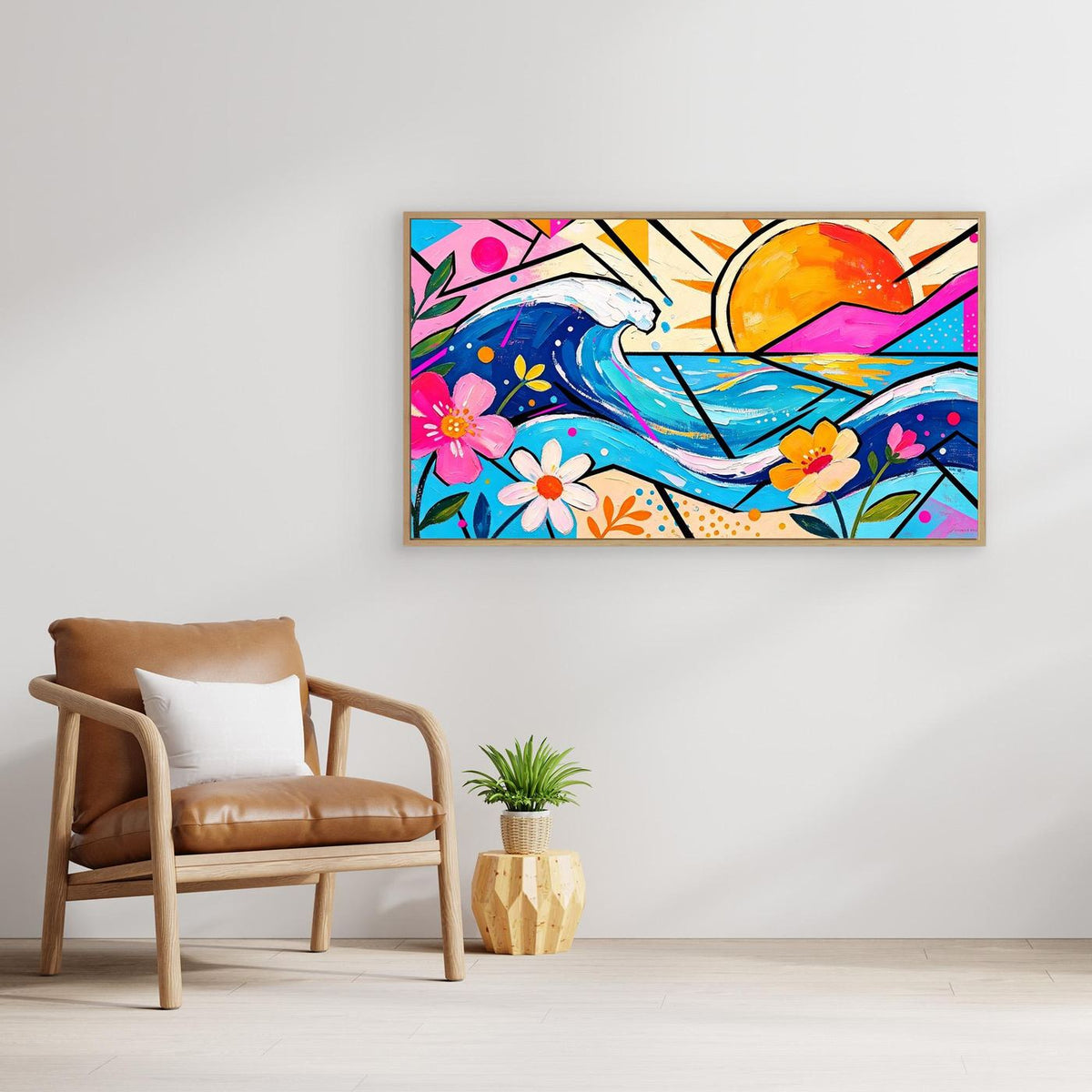 Pastel Pacific Beach Canvas Wall Art