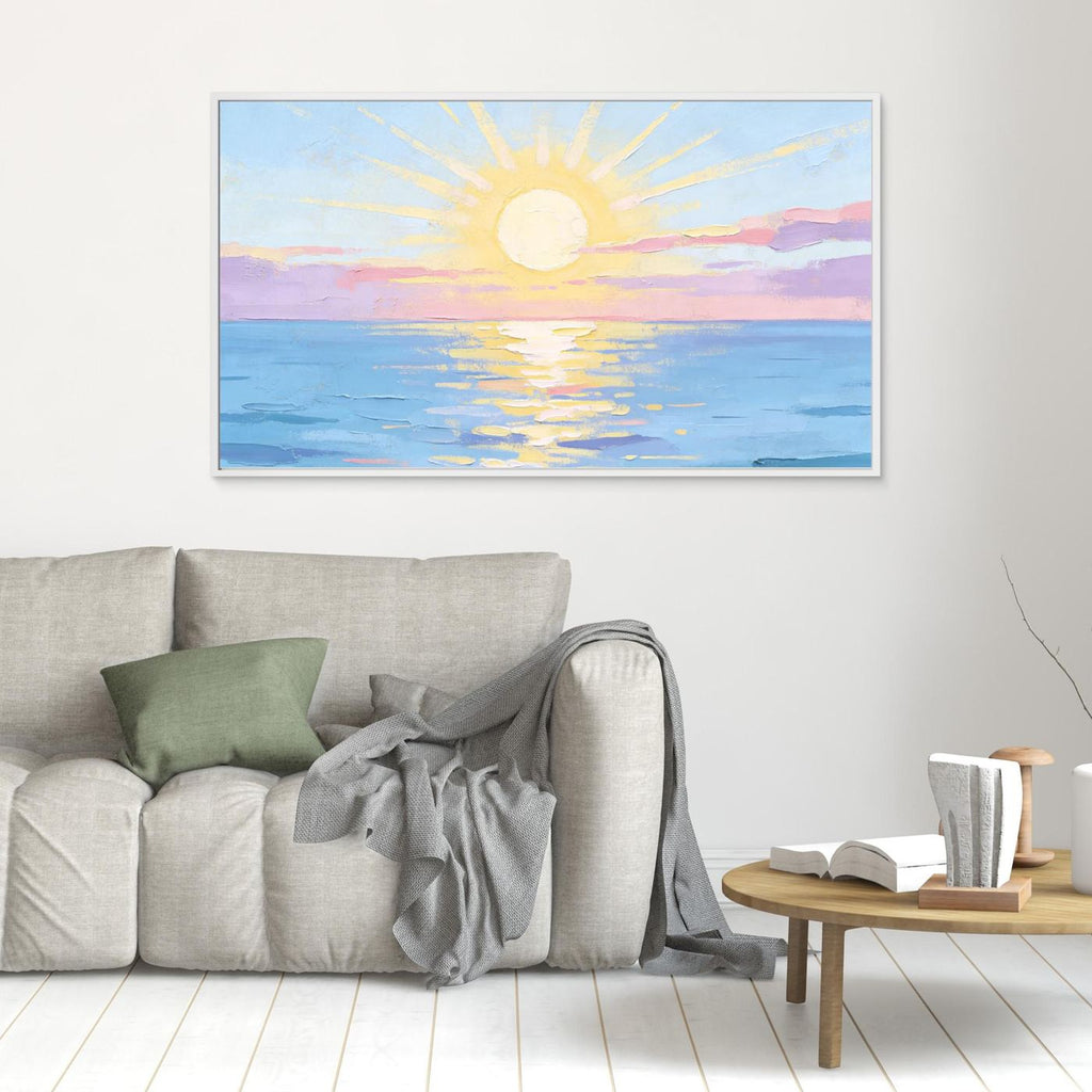 Morning Pastel Ocean Sunrise Canvas