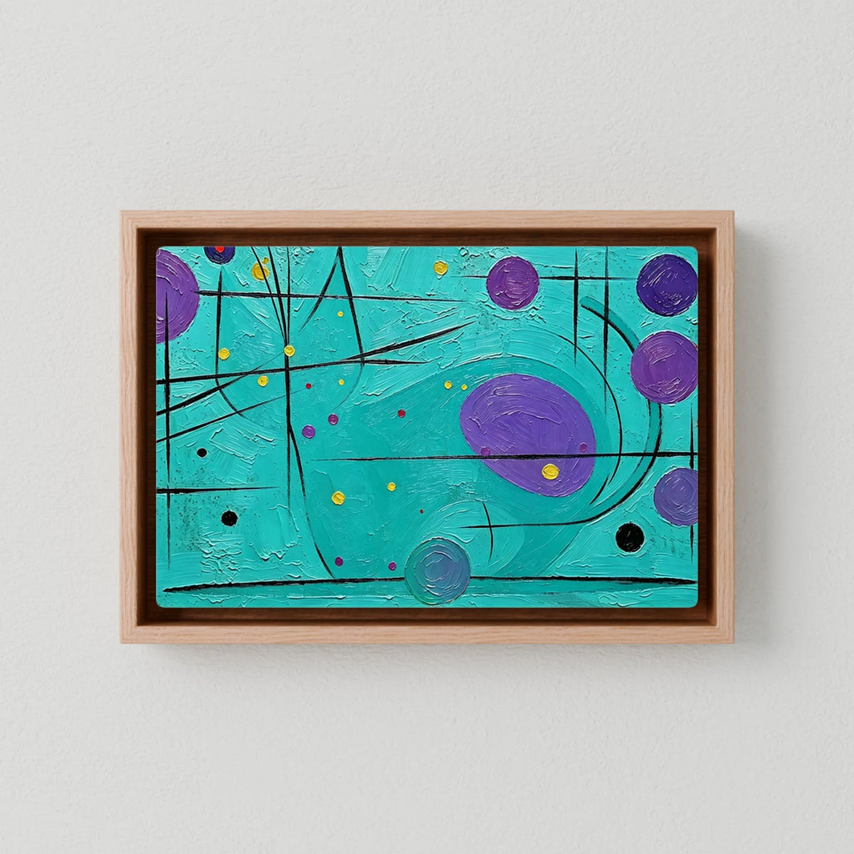 Turquoise Cat Canvas Art