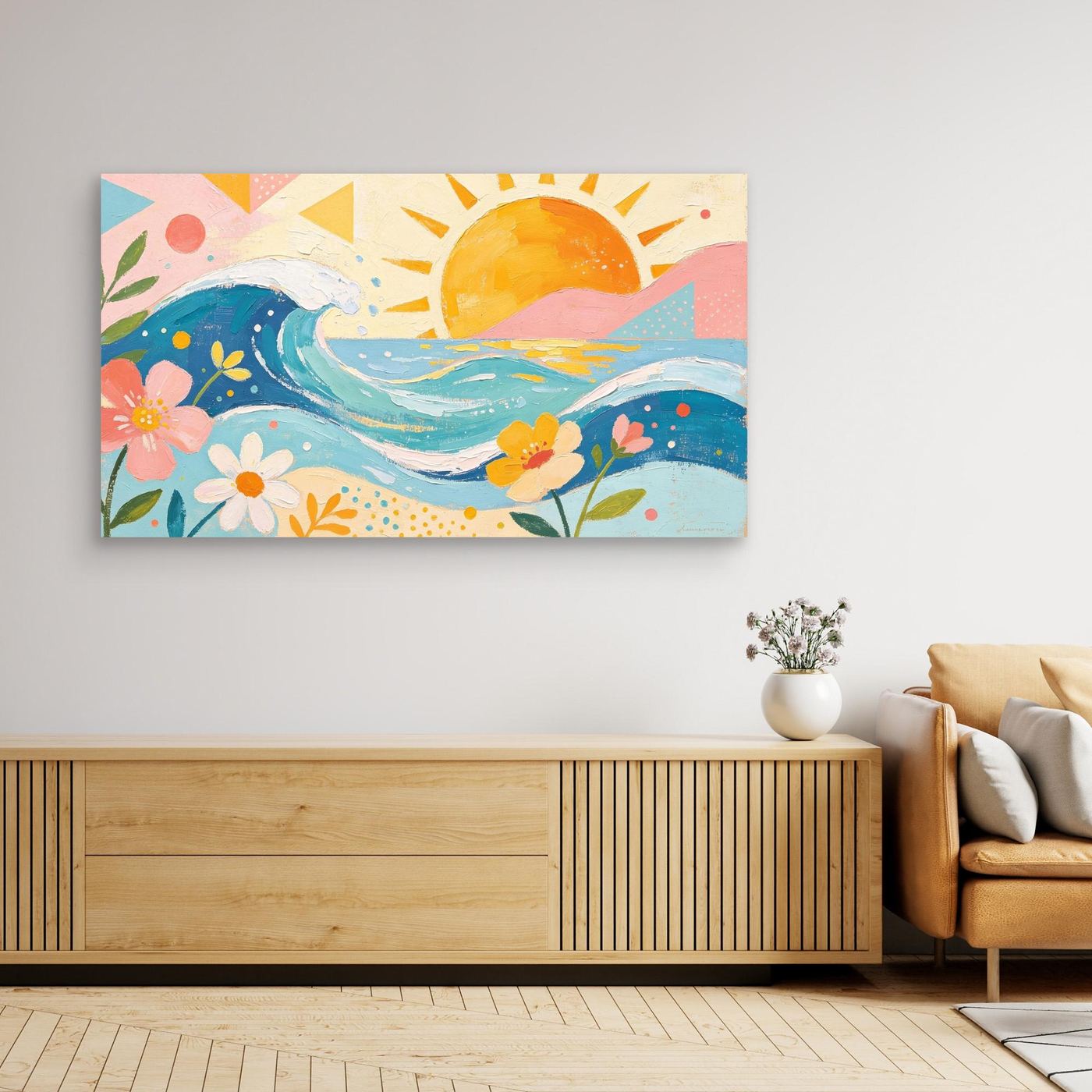 Pastel Pacific Bliss Canvas Wall Art