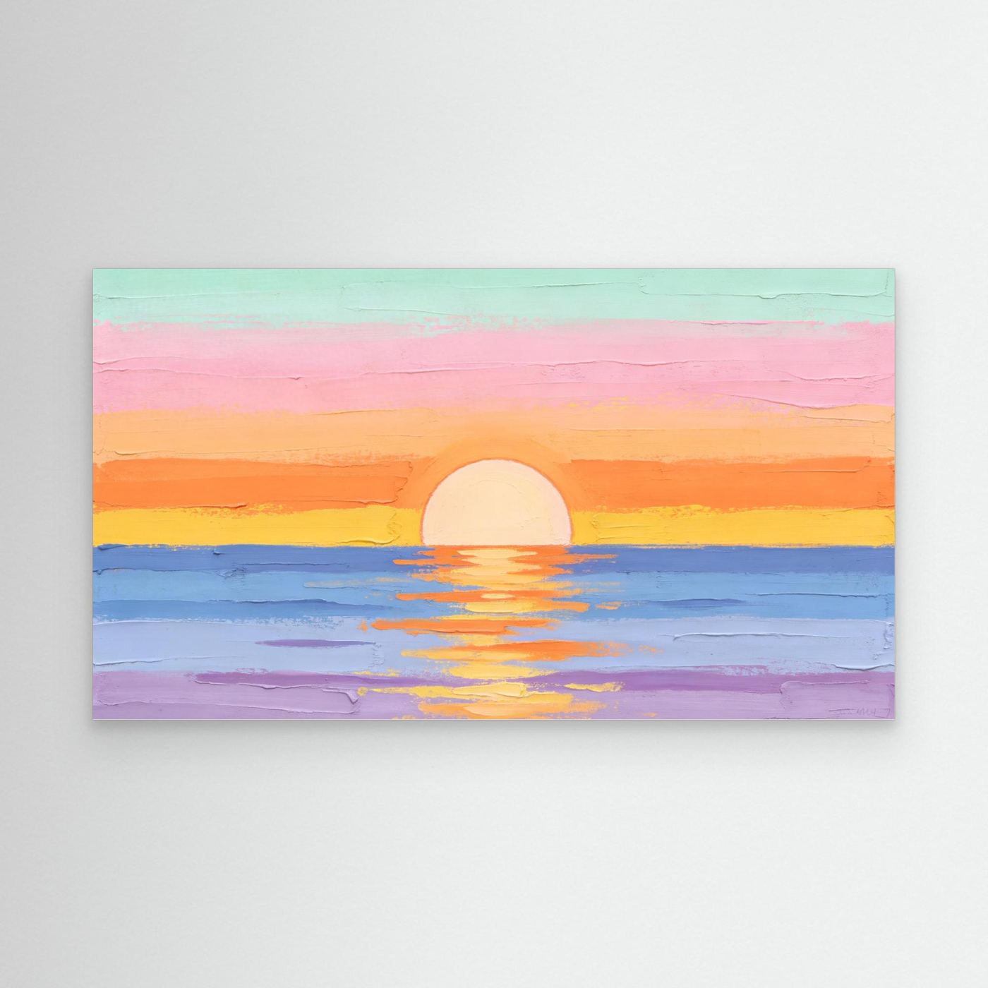 Pastel sea At Sunset Canvas