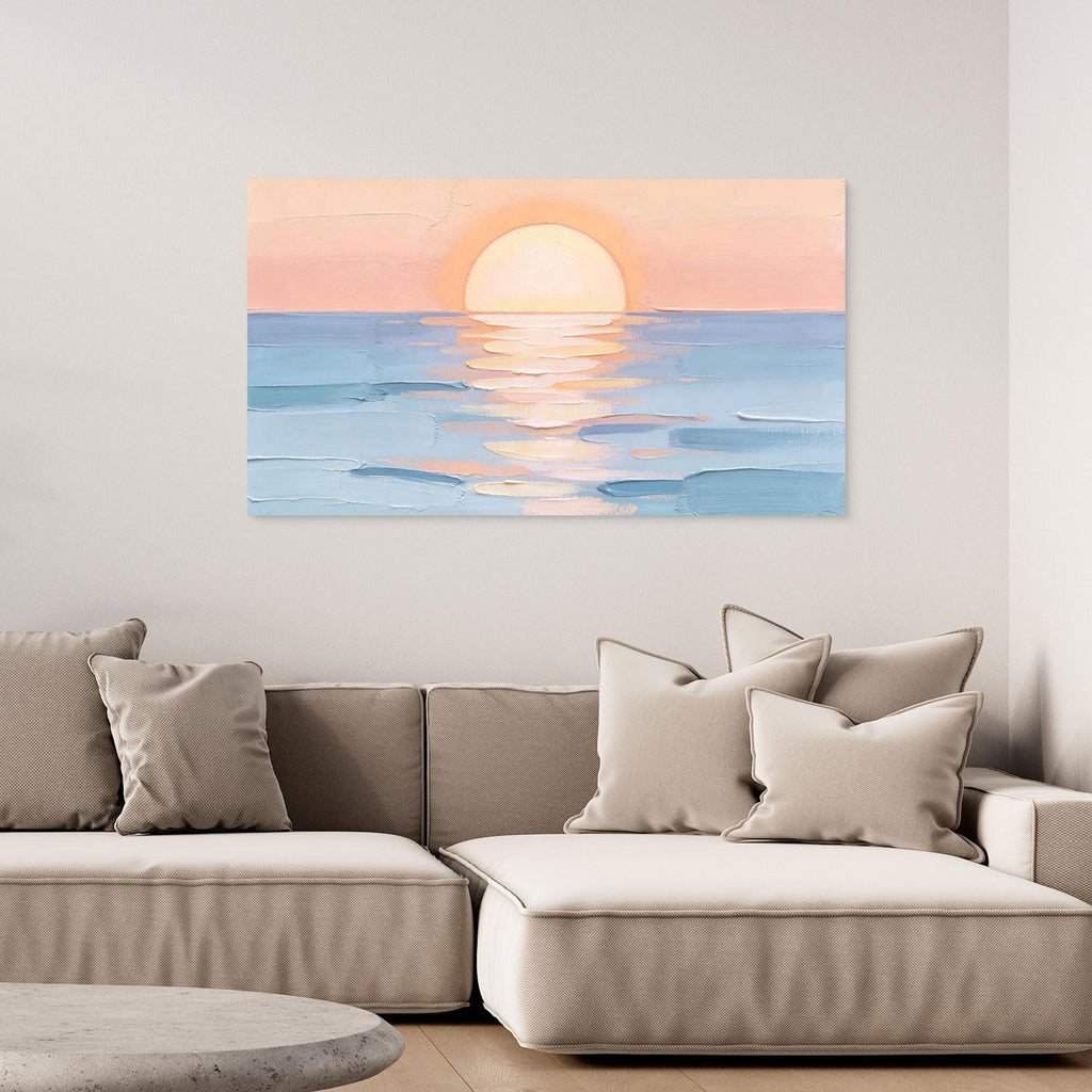 Pastel Sun Dip Wall Canvas