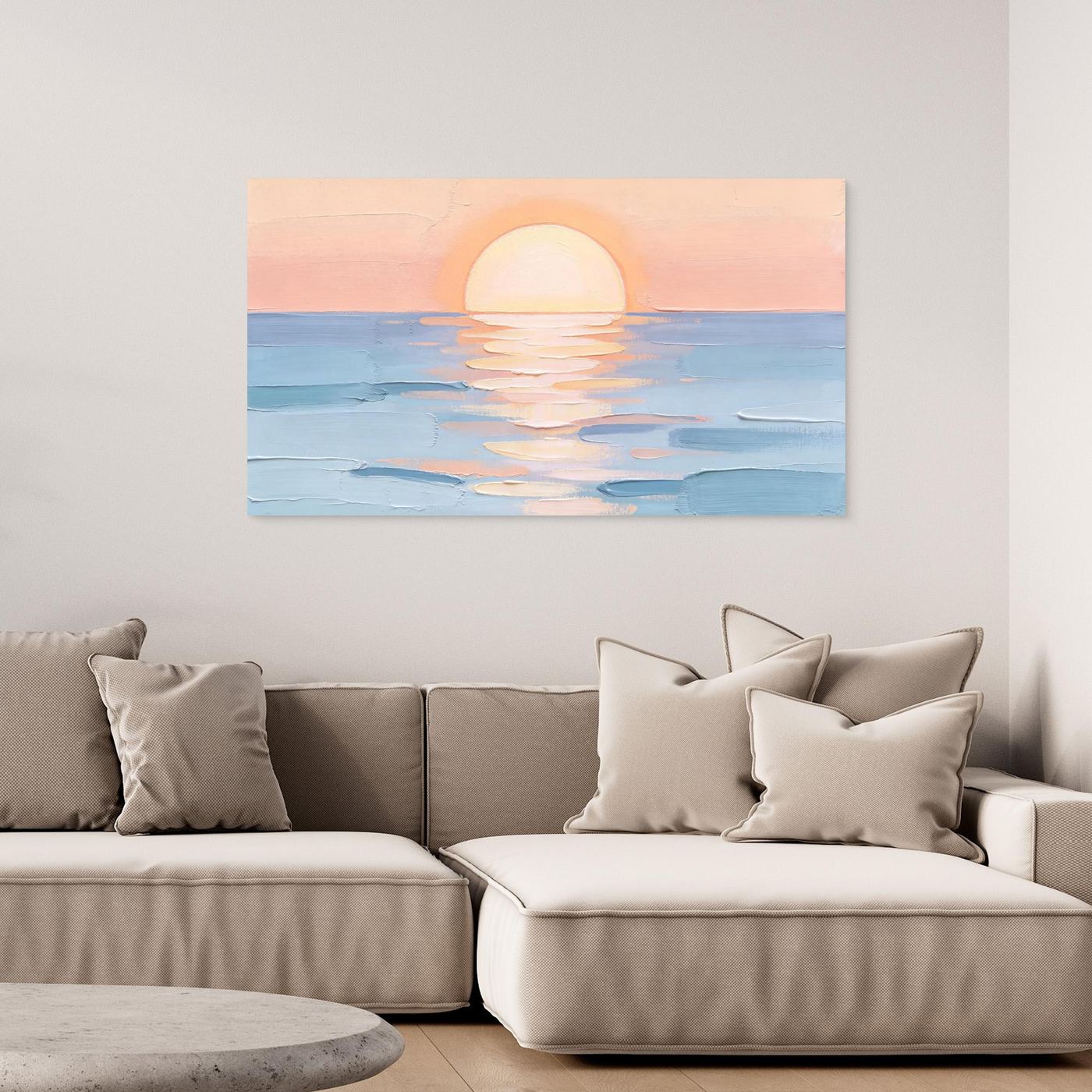 Pastel Sun Dip Wall Canvas