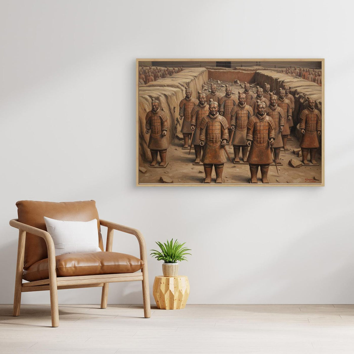 Terracotta Army Wall Canvas art - quirkyprintboutique.com