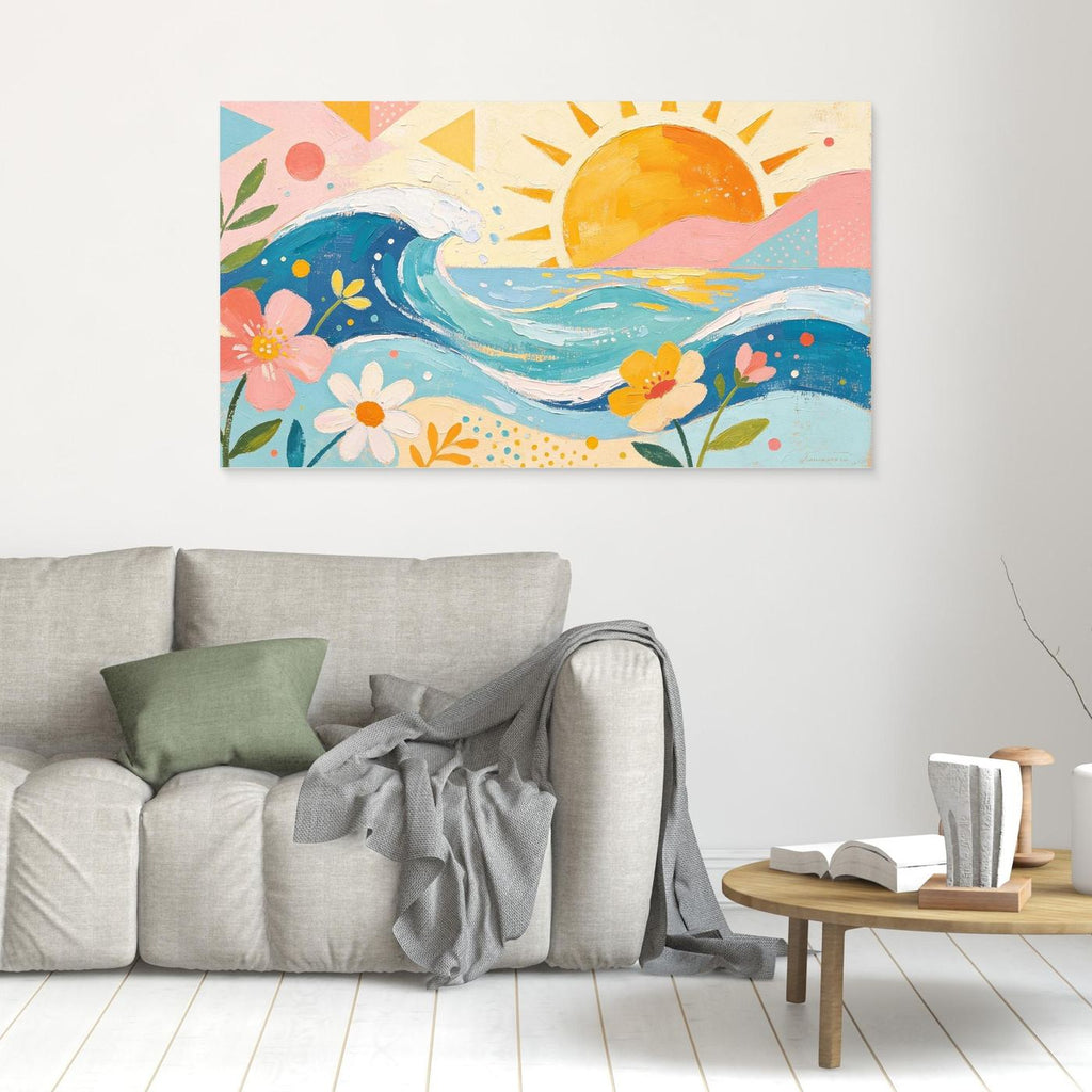 Pastel Pacific Bliss Canvas Wall Art
