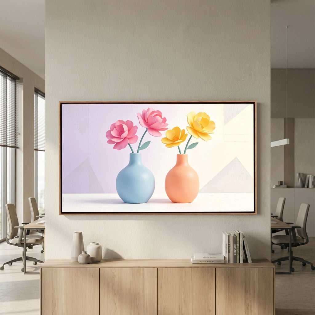 "Petals & Pottery" Canvas Wall Art