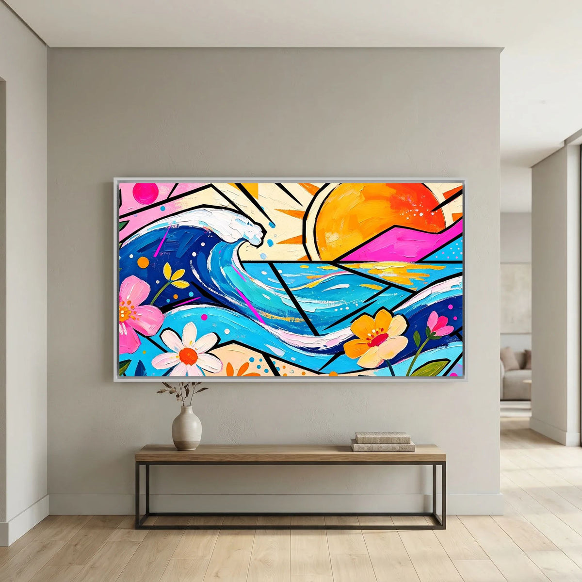 Pastel Pacific Beach Canvas Wall Art