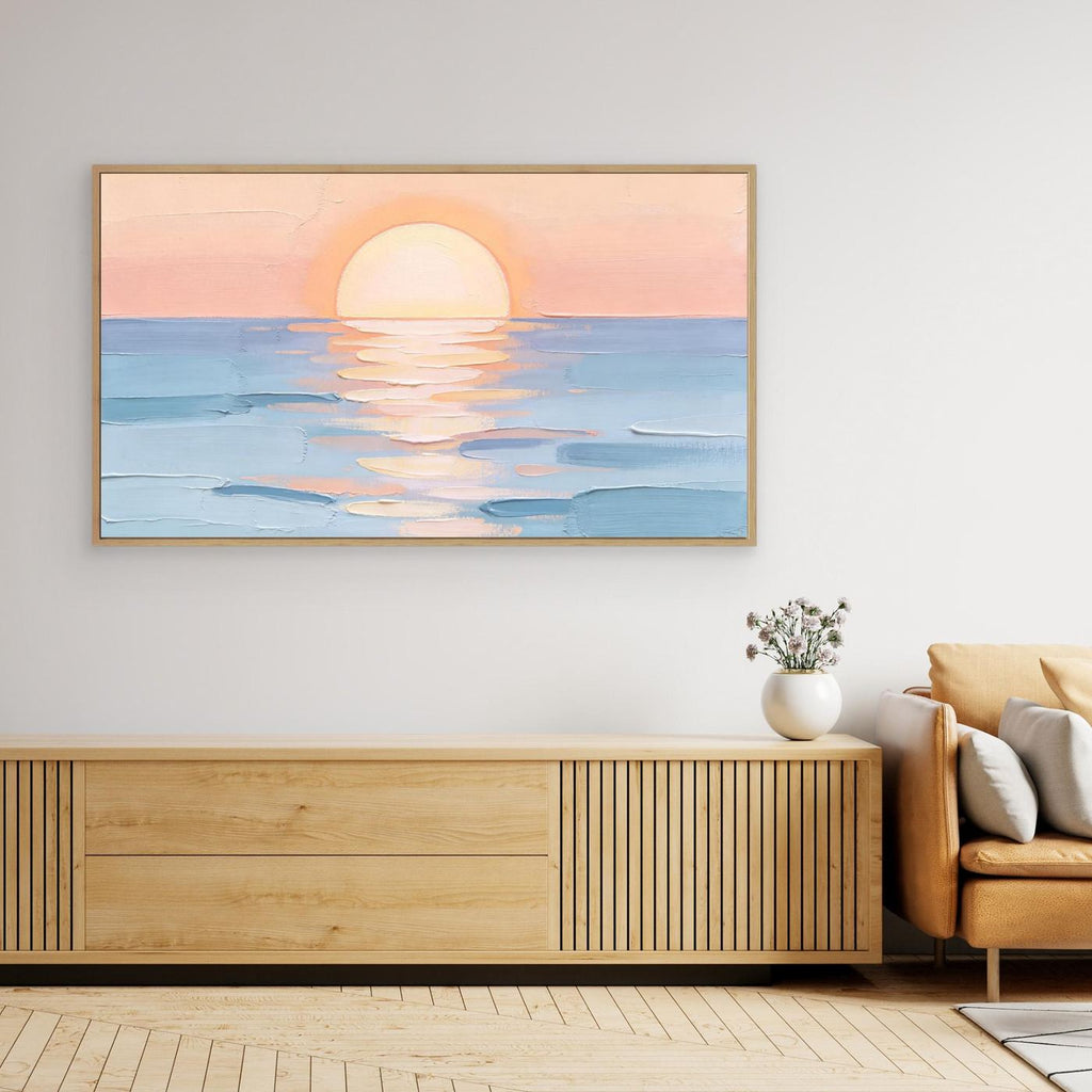 Pastel Sun Dip Wall Canvas