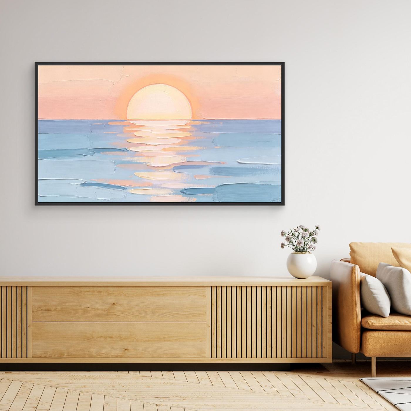 Pastel Sun Dip Wall Canvas